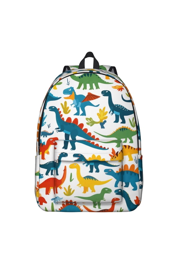 Cute Dinosaur Pattern Backpack for School,Cute School Bag,Schoolbag with Adjustable Shoulder Straps & Padded Back,15.7"x11.8"x5.5"