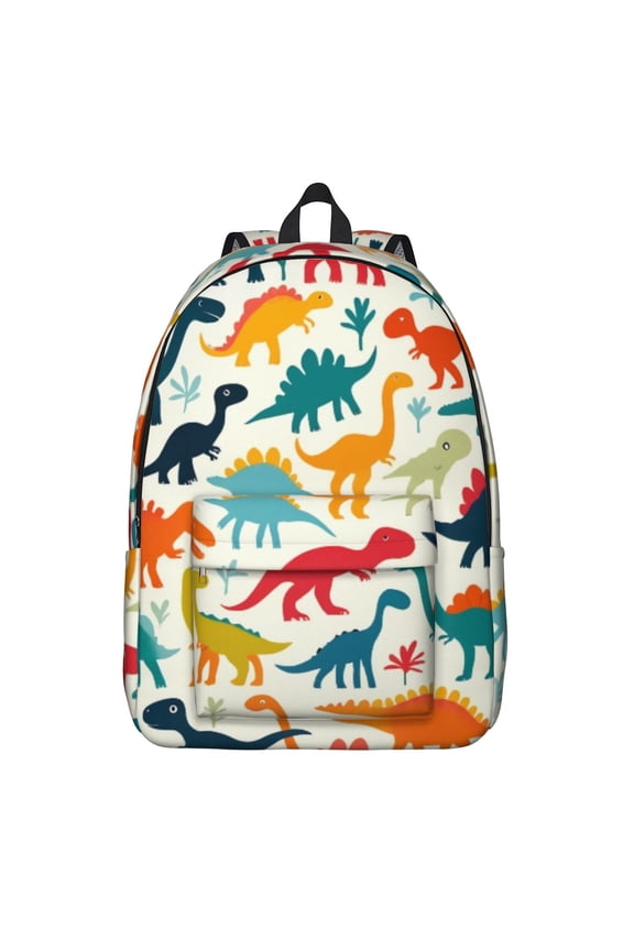 Cute Dinosaur Pattern Backpack for School,Cute School Bag,Schoolbag with Adjustable Shoulder Straps & Padded Back,15.7"x11.8"x5.5"