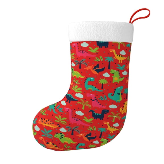 Cute Dinosaur Pattern Christmas Stockings 18 Ince ,Gifts Stocking Family Party Decorations For Holiday Tree Decor
