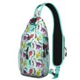 thumbnail image 1 of Cute Dinosaur Pattern Sling Backpack – Funny Dino Cartoon Print Shoulder Purse – Colorful Bag Gift for Men and Dinosaur Fans, 1 of 6