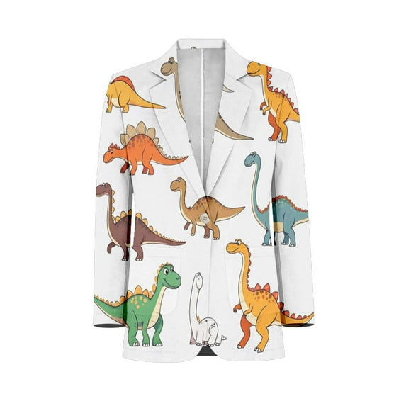 Cute Dinosaur Patterns Collection Customized Men's Suits full man Shawl Collar Gentleman Suits for Wedding Business