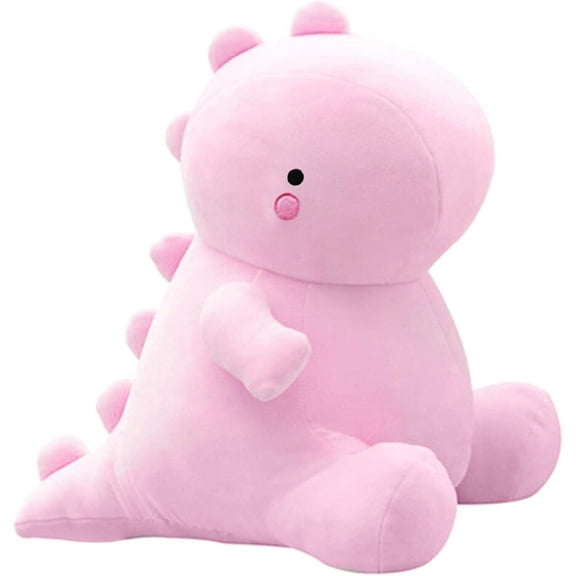 Cute Dinosaur Plush Toys, Fat Dinosaur Stuffed Animals Dolls, Soft Plush Dino Plushie, Birthday Gifts for Kids Girls Boys Pink 12 inch