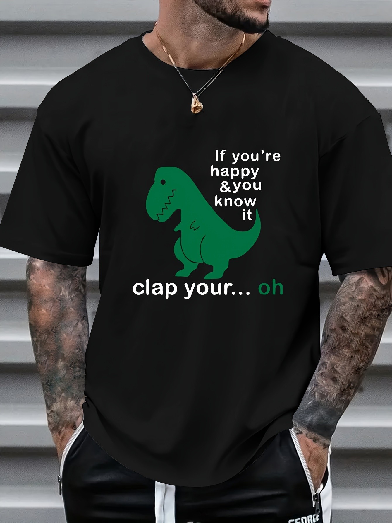 Koton T-Shirt Bambino Manica Corta Con Stampa Dinosauro – Cotone 100%, Verde Taglia 9/10 Anni