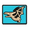 thumbnail image 1 of Cute Dinosaur Pterodactyl Pteranodon Flying Applique Multi-Color Embroidered Hook & Loop Patch - 3.5 Inch Large, 1 of 5