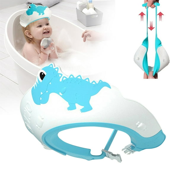 Cute Dinosaur Shape Shower Cap Visor Hat For Small Small Anti Slip Shampoo Protector For Eyes Ears