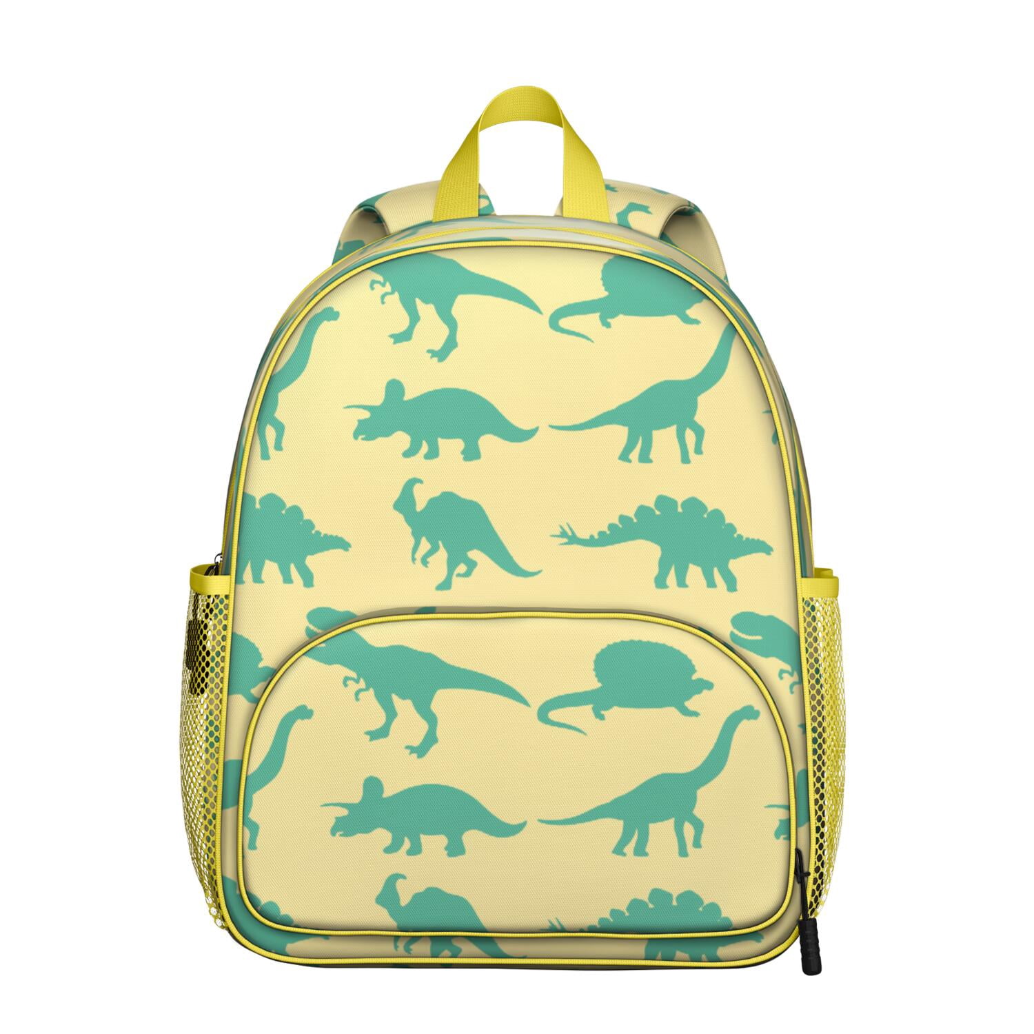 Cute Dinosaur Student Backpack – Watercolor Dinosaur Print with Cartoon ...