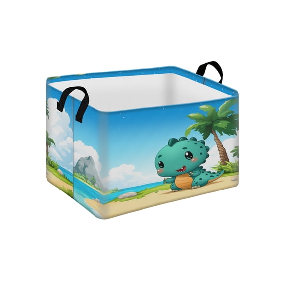 Cute Dinosaur theme pattern Laundry hamper,large capacity foldable Laundry hamper,household dirty clothes hamper,clothing storage bucket,toy storage hamper,suitable for bathroom,bedroom