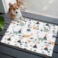 thumbnail image 1 of Cute Dinosaurs Front Door Rugs 2x3 ft Lovely Yellow Green Cartoon Animals Volcano Tree Cloud Small Rug for Entryway Non Slip Washable Bathroom Door Mat Absorbent Floor Mat for Indoor Entrance, 1 of 9