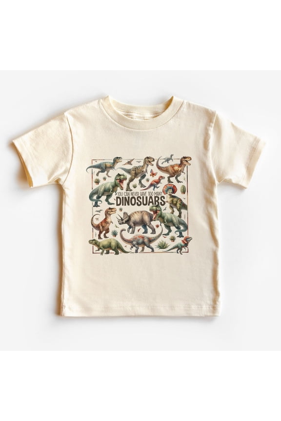 Cute Dinosaurs Toddler Shirt, Future Paleontologist, Dino Names, You Can Never Have Too Many Dinosaurs Kids Top, Boho Toddler Tee TODDLER SHORT SLEEVE TEE BELLA CANVAS 3001T