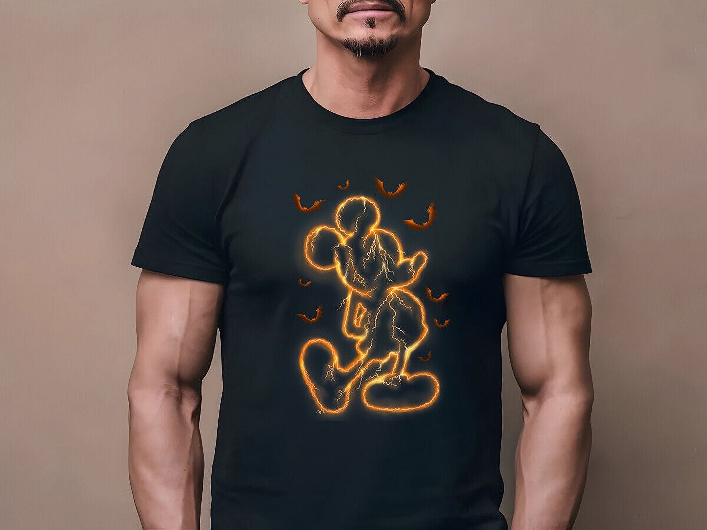 Cute Disney Halloween Mickey Mouse on Fire T Shirt
