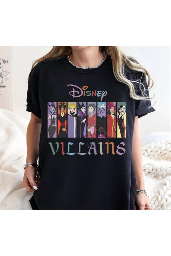 Cute Disney Villains Ursula Evil Queen Maleficent T-shirt