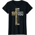 thumbnail image 1 of Cute Do Not Fear Religious Christian Mom Leopard Print Cross T-Shirt, 1 of 4