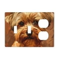thumbnail image 1 of Cute Dog (2) Switch Cover Decorative Wall Plate 3-Gang 2-Toggle 1-Duplex Standard Size, 1 of 5