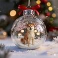 thumbnail image 1 of Cute Dog Acrylic Ornament - 2D Flat Puppy Tags for Christmas Tree, Year-Round Pet Lover Gift Car Mirror Wreath Window Hanging Keepsake, 1 of 4