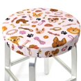 thumbnail image 1 of Cute Dog Bar Stool Covers - Stretch Round Seat Covers with Elastic Bands Bar Stool Seat Covers Stool Cushion Round for 12-14 Inch, 1 of 5