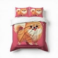 thumbnail image 1 of Cute Dog Bedding Set 3 Pcs Soft Microfiber Quilt Cover For Bedroom Decor, Comforter Cover With 2 Pillowcase, 1 of 5