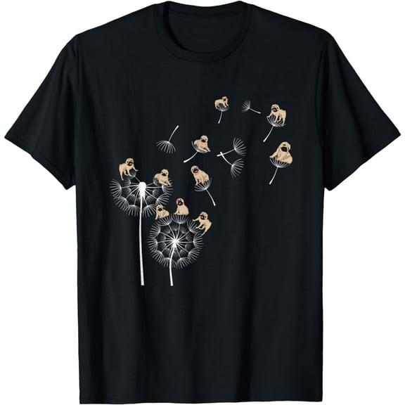 Cute Dog Breed Dog Lover Pet Animal Owner Dandelion Pug T-Shirt mens t shirt,black,women,funny,misfits,men,journey,t-shirt