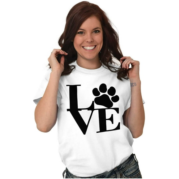 Cute Dog Cat Pet Lover Owner Paw Women's Graphic T Shirt Tees Brisco Brands X