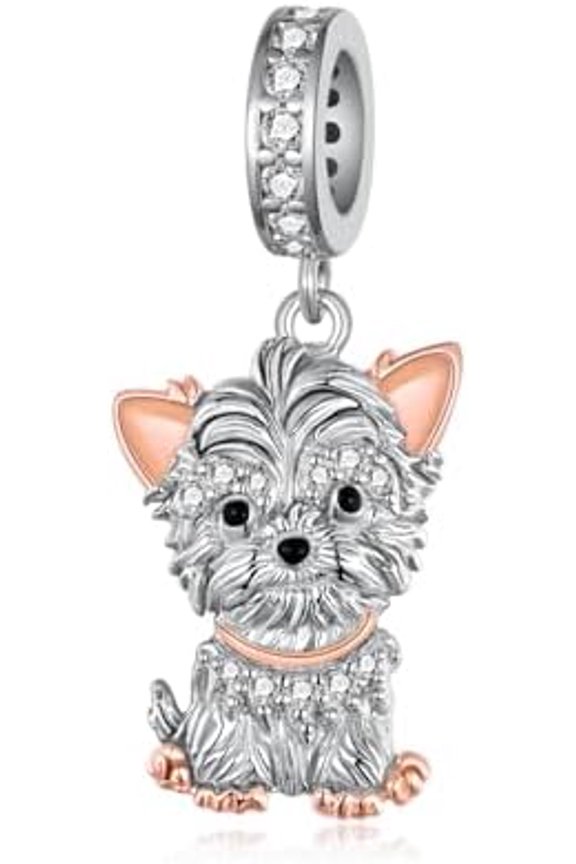 Cute Dog Charms for Women 925 Sterling Silver Pug/Yorkie/Corgi/French Bulldog/Poodle/Husky Charms for Bracelets Cute Puppy Charm Beads for Jewelry Making