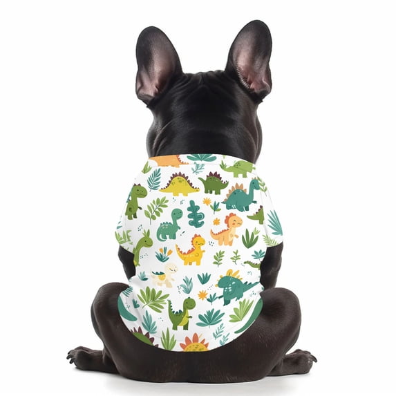 Cute Dog Clothes Dino Print Lightweight Pet Shirt Dog Apparel & Accessories for Small Dogs Dog Birthday Shirt Cute Birthday Gifts for Women Yellow Xs, 1 Pack