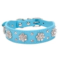 thumbnail image 1 of Cute Dog Collar With Bling Bling Rhinestones Leopard Hair Bow for Dogs Diamond Flower Pattern Studded Leather Dog Collar Fit Small And Medium Light Bow Tie for Dogs Cat Joint Small Dog Bow Ties f, 1 of 3