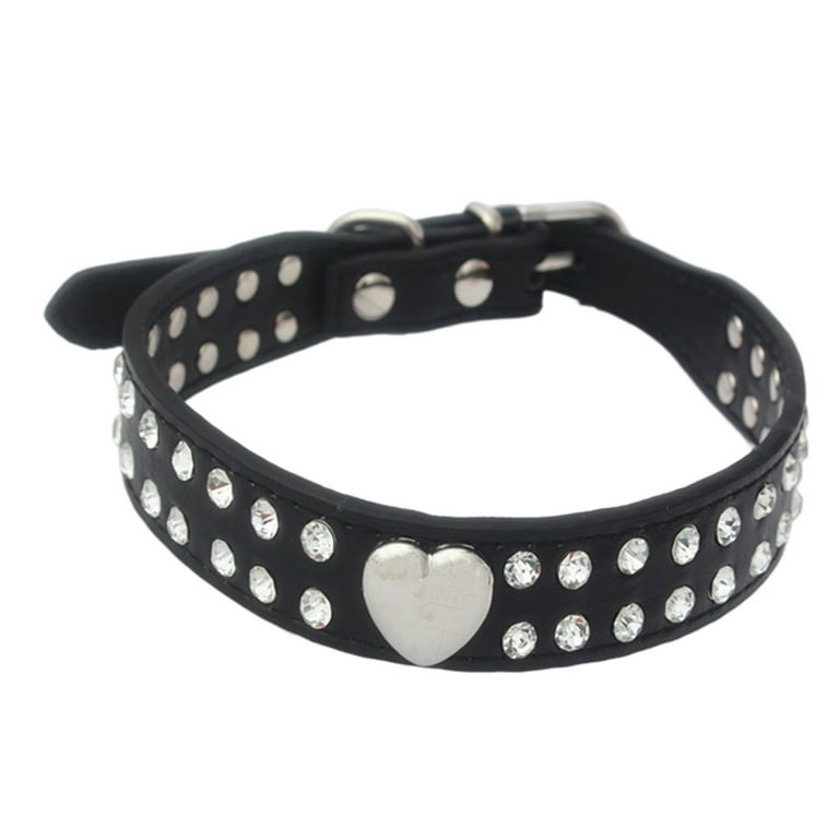 Cute Dog Collar With Bling Bling Rhinestones Diamond Flower