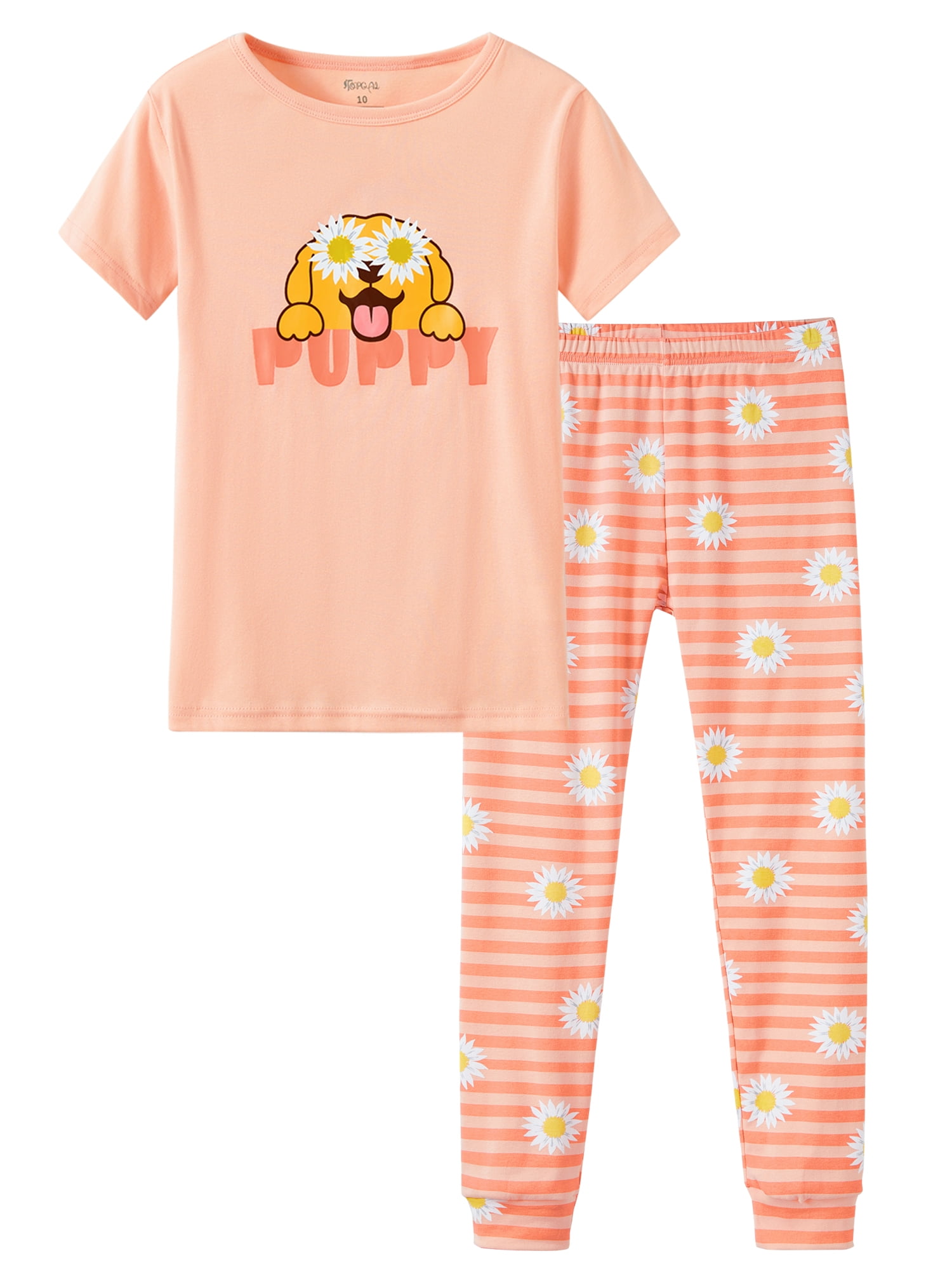 Cute Dog Cotton Pajamas for Girls Size 12 – Daisy Short Summer Pants ...