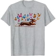 thumbnail image 1 of Cute Dog Cute Dachshund With Butterflies Unisex T-Shirt for Men Women Kids, 1 of 5