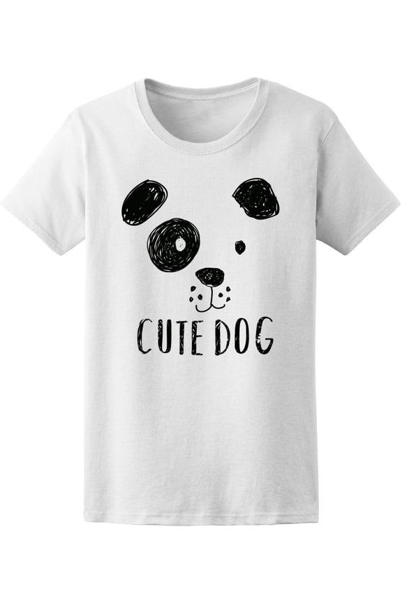 Cute Dog Dalmatian Face T-Shirt Women -Image by Shutterstock, Female Large