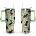 thumbnail image 1 of Cute Dog Design 40oz Tumbler with Handle - Double Wall Insulated Coffee Mug for Women - Dog Mom Gift Travel Cup with Straw, 1 of 7