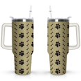 thumbnail image 1 of Cute Dog Design 40oz Tumbler with Handle - Double Wall Insulated Coffee Mug for Women - Dog Mom Gift Travel Cup with Straw, 1 of 7