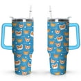 thumbnail image 1 of Cute Dog Design 40oz Tumbler with Handle - Double Wall Insulated Coffee Mug for Women - Dog Mom Gift Travel Cup with Straw, 1 of 7