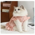 thumbnail image 1 of Cute Dog Dress Small Dog Clothes For Girls Female Puppy Outfits Pink Tulip Pet Summer Clothes for Holiday Birthday Party Costume,Pink L, 1 of 10