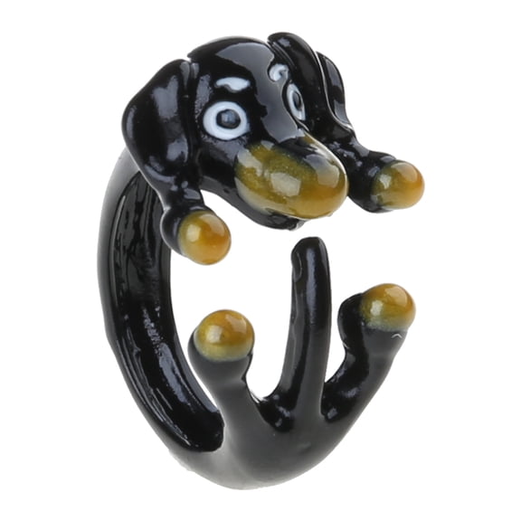 Cute Dog Elephant Open Rings Adjustable Finger Rings Lovely Cartoon Rings Unique Jewelry Gift for Women Men