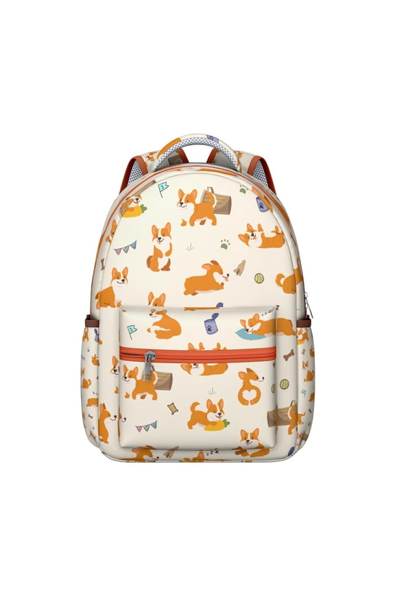 "Cute Dog Face Backpack - Waterproof School Bag for College Students, Trendy Pet Lover Gift with Multiple Pockets, Lightweight Design"