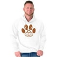 thumbnail image 1 of Cute Dog Face Paw Print Puppy Lover Unisex Plus Fleece Graphic Hoodie Brisco Brands 3X, 1 of 5