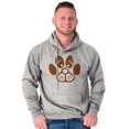 thumbnail image 1 of Cute Dog Face Paw Print Puppy Lover Unisex Plus Fleece Graphic Hoodie Brisco Brands 3X, 1 of 3