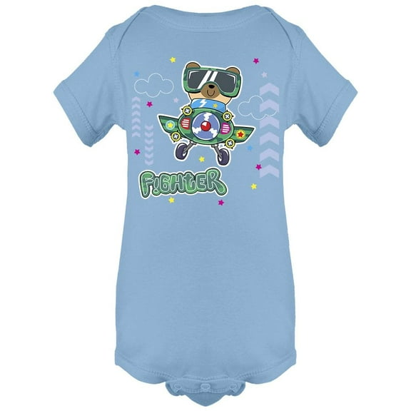 Cute Dog Fighter Bodysuit Infant -Image by Shutterstock,  6 Months