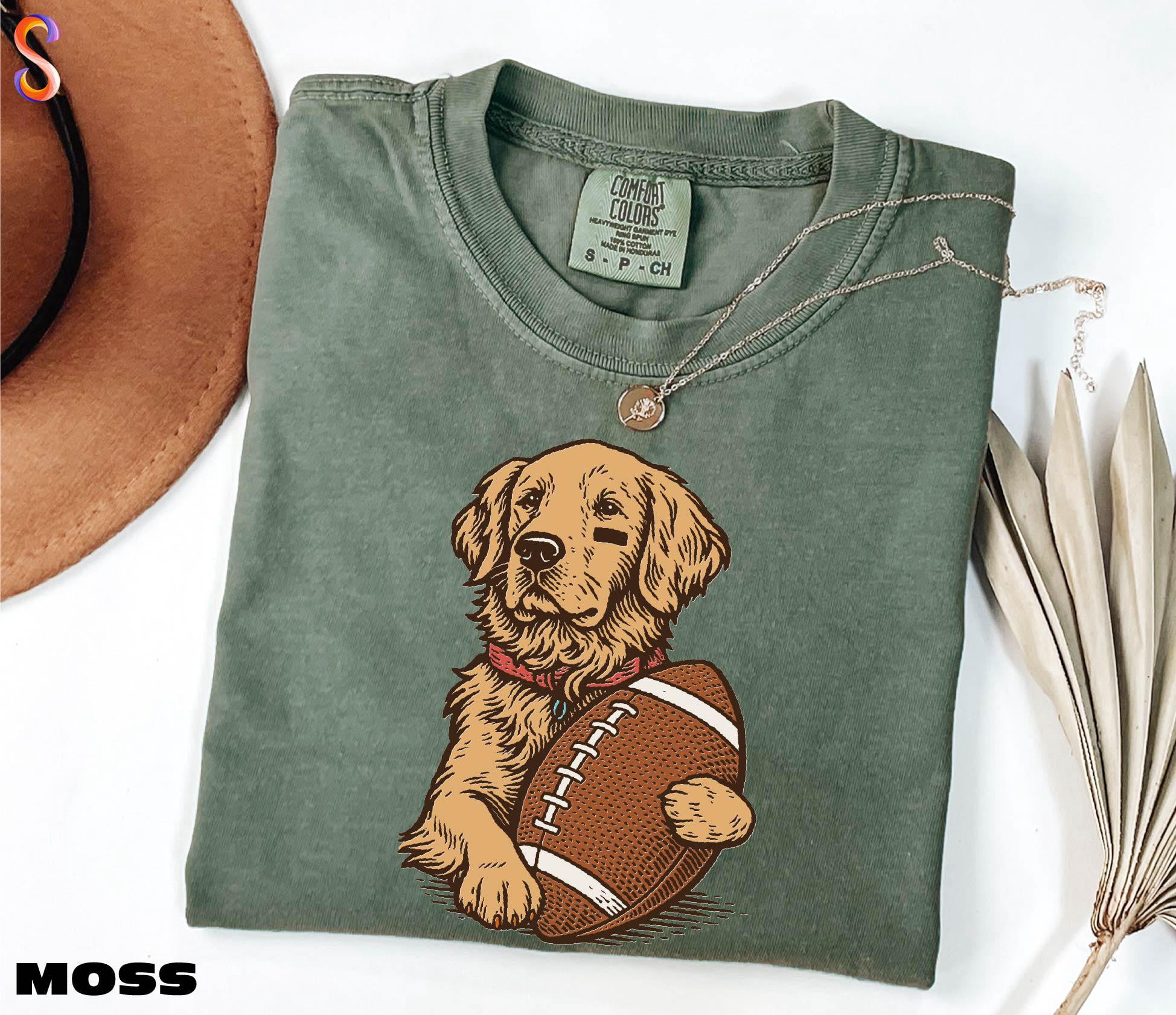 Cute Dog Football Graphic Sweatshirt - Comfort Colors Game Day Tee for ...