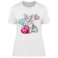 thumbnail image 1 of Cute Dog For Valentine's Day T-Shirt Women -Image by Shutterstock, Female Large, 1 of 2
