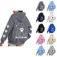 thumbnail image 1 of Cute Dog Graphic Hoodies for Women 2025 Funny Talk To The Paw Hooded Sweatshirt with Pockets Y2K Pullover Tops, 1 of 6