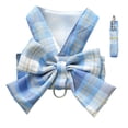 thumbnail image 1 of Cute Dog Harness and Leash Set with Bow Tie - Soft Plaid Mesh No-Pull Vest Harness for Small Dogs & Puppies - Adjustable Pet Outfit for Chihuahua, Cat & Rabbit, 1 of 5