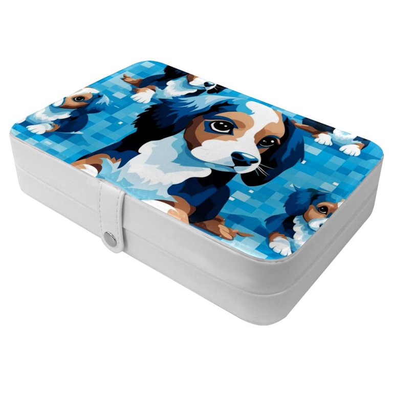 Cute Dog Jewelry Box Organizer for Women Girls Jewelry Storage Case PU Leather Display Jewellery Holder for Necklace Earrings Rings Bracelets Walmart