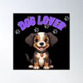 thumbnail image 1 of Cute Dog Lover Design With Happy Puppy And Paw Prints Poster Wall Art, Modern Wall Decor, 16x16 UNFRAMED, 1 of 3