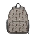 thumbnail image 1 of Cute Dog Lover Small Backpack with Floral Puppy and Bone Design, Lightweight Travel Bag for Work and School, 1 of 6