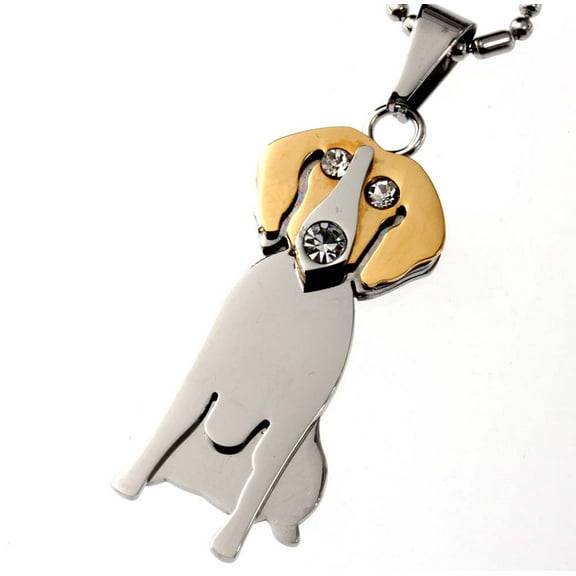 Cute Dog Lover Stainless Steel Pendant Necklace