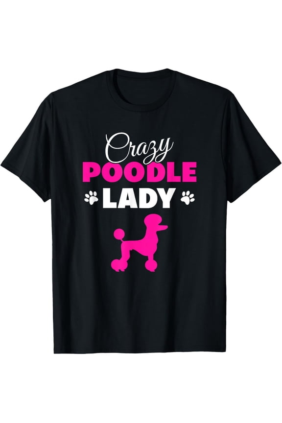 Cute Dog Lover Women Girls Kids Poodle T-Shirt men and women can wear, black, white, gifts