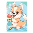 thumbnail image 1 of Cute Dog Mermaid Spiral Journal Notebook College Ruled Notebook 8.3" x 5.7" A5 Lined Thick Paper Page, 1 of 6