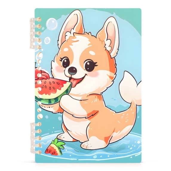 Cute Dog Mermaid Spiral Journal Notebook College Ruled Notebook 8.3" x 5.7" A5 Lined Thick Paper Page
