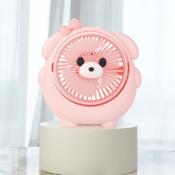 Cute Dog Mini Fan USB Rechargeable Handheld Fan with 3 Adjustable Angles Desktop Portable Personal Fan for Home Office Travel by PALIFEUR
